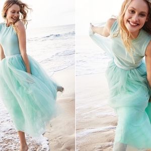 Jcrew mint tulle ballskirt